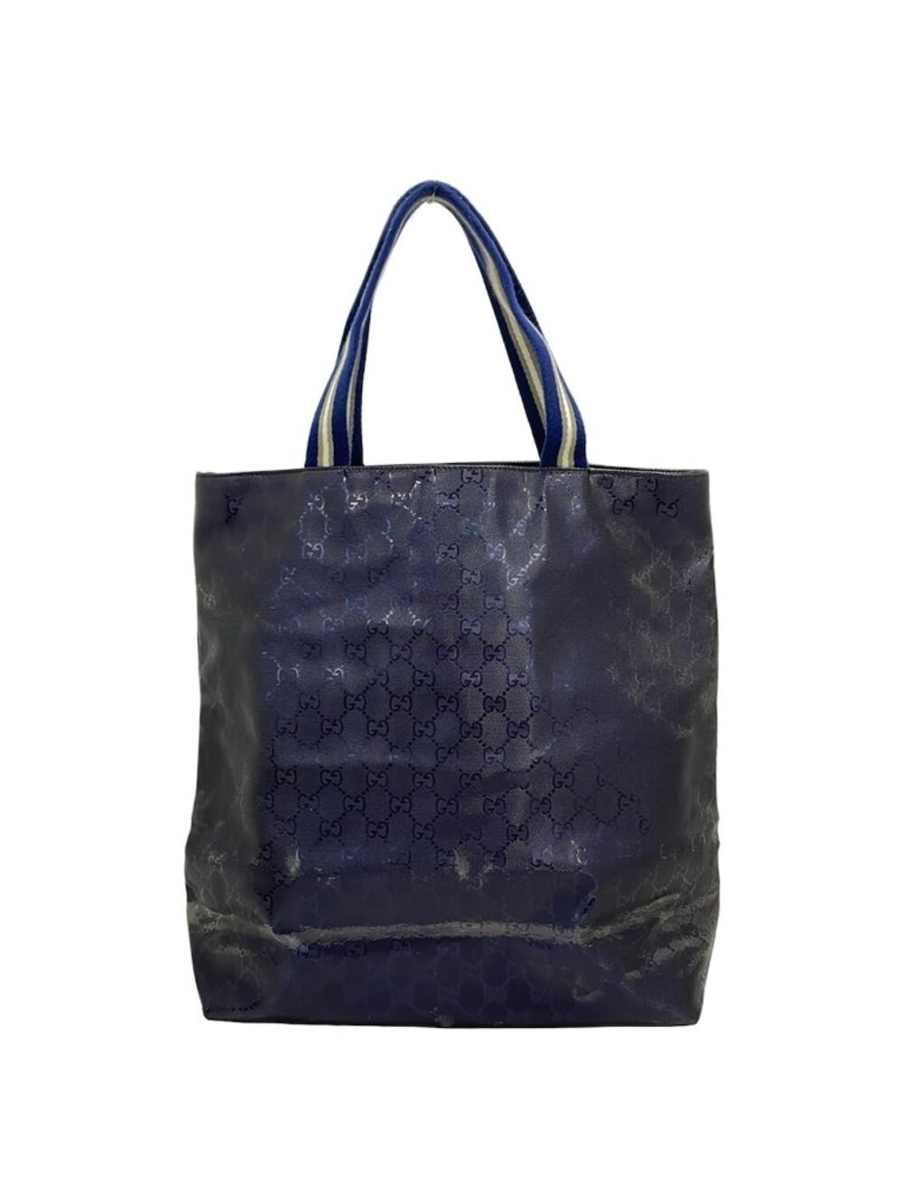 Gucci Tote Bag Imprime Dark Navy Gray Ivory